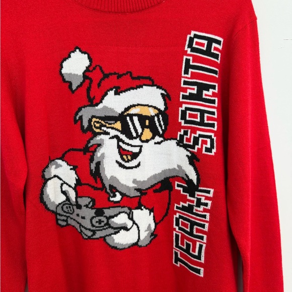 H&M Red Santa Gamer Boys Sweater - Picture 2 of 14